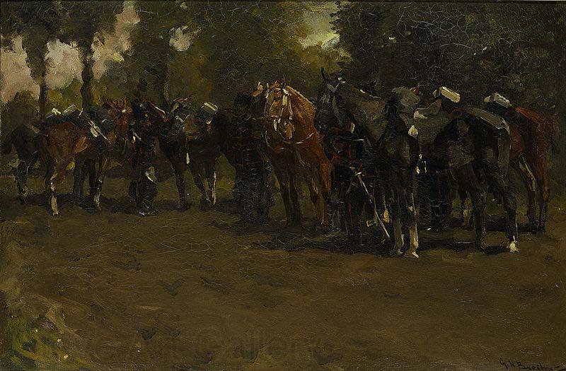 George Hendrik Breitner Cavalry at Rest Spain oil painting art
